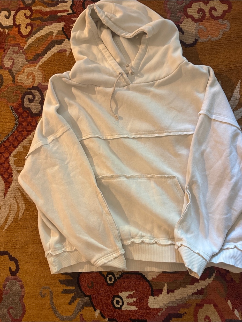 Urban Outfitters oversized cream Pullover Hoodie